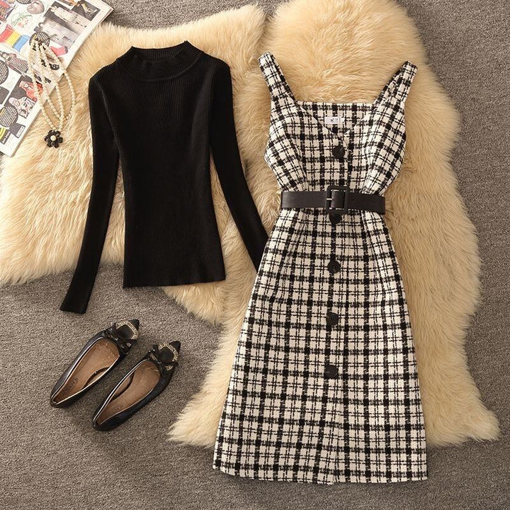 【dress】チェック柄キャミワンピース　N2262