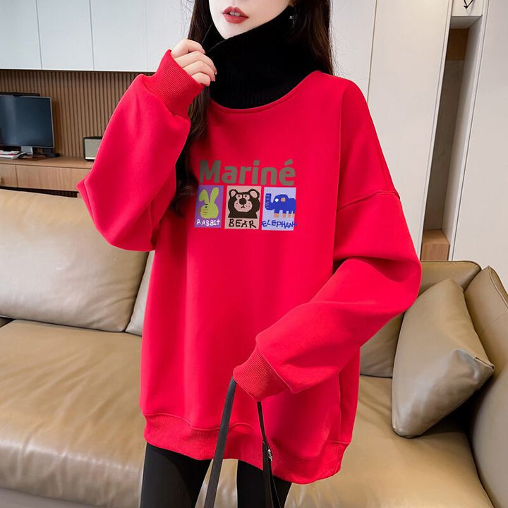 【tops】裹起毛切り替えプルオーバー　M28732