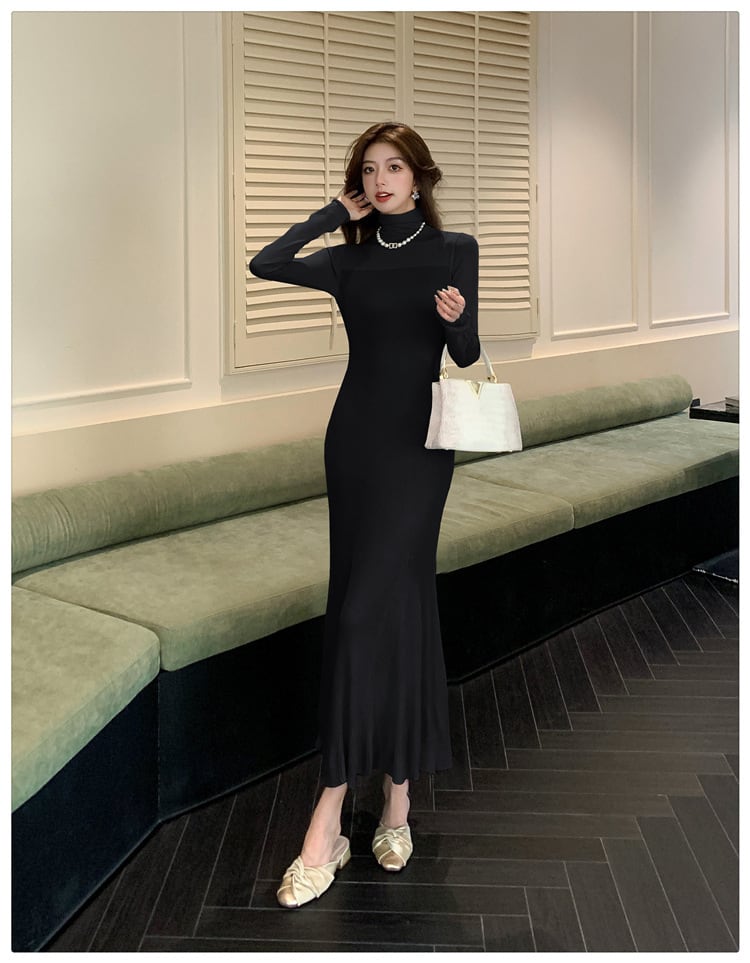 【dress】マーメイドニットワンピース　M27389