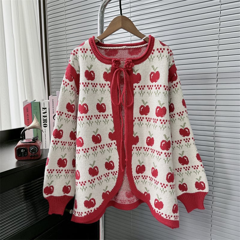 【outer】ジャカードニットカーデ　M26877