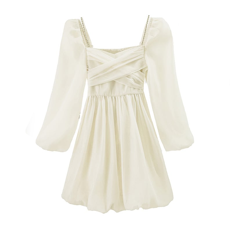 【dress】存在感 スウィートオシャレリボン付きワンピース　M17478