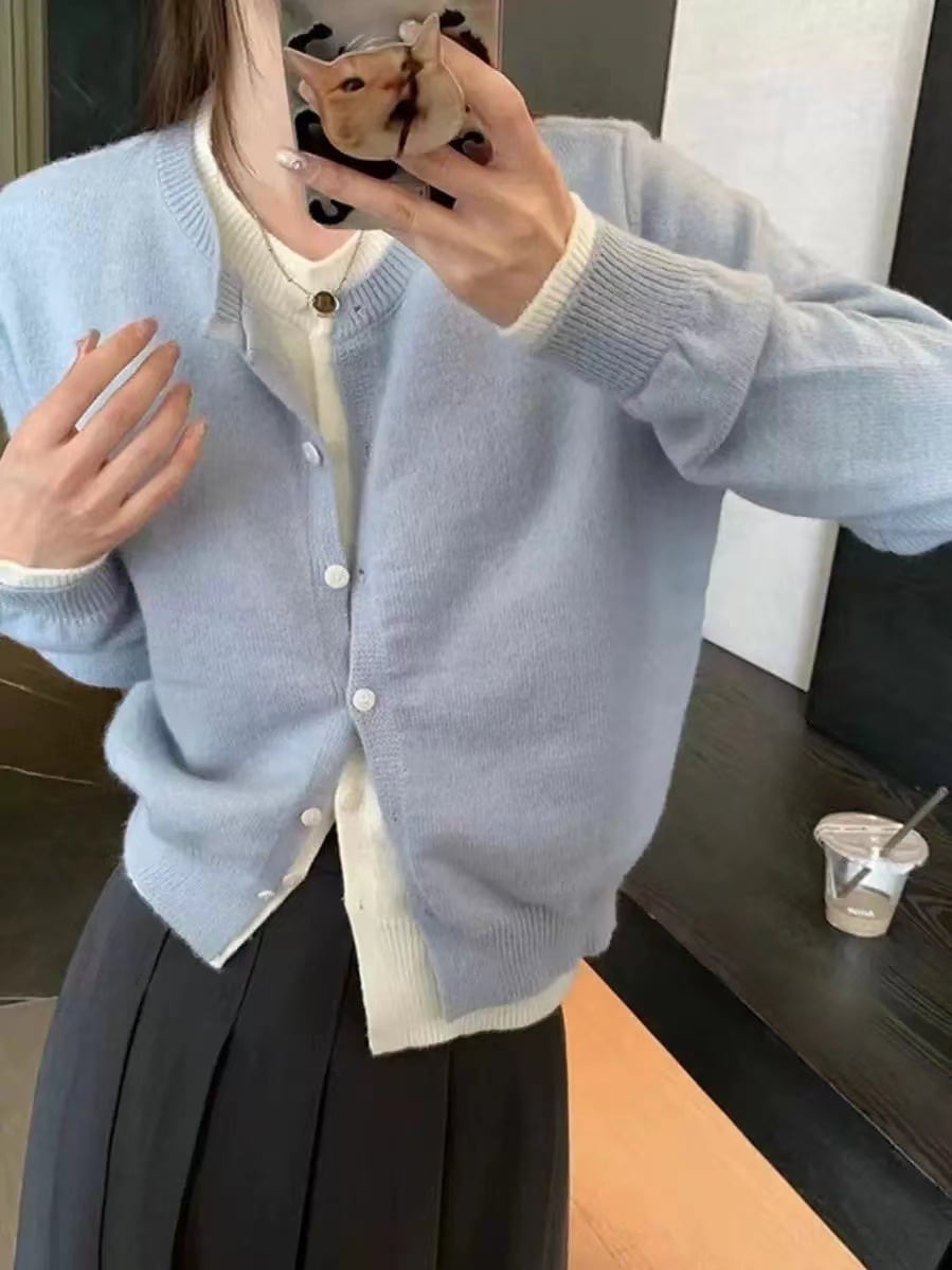 【outer】切り替えニットカーデ　M26765