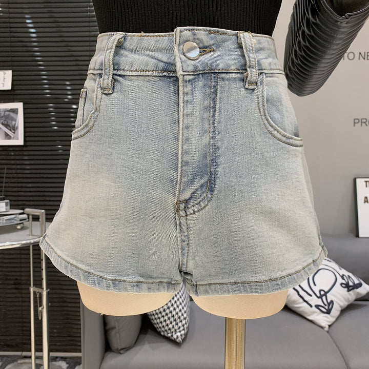 【bottoms】バックリボンデニムショートパンツ　M30724
