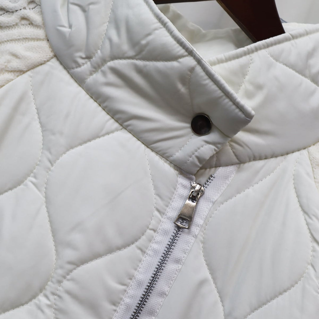 【outer】棉コートドッキングニットカーデ　M18242