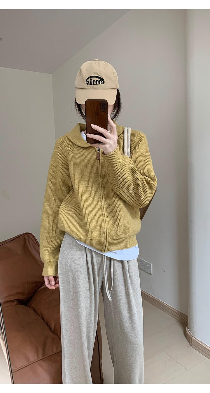 【outer】ファスナーニットカーデ　M27230