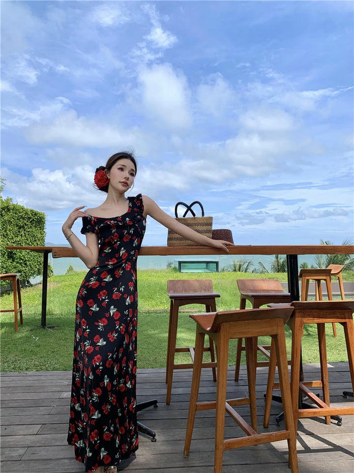 【dress】花柄キャミワンピース　M24710