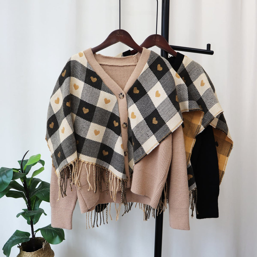 【outer】ドッキングVネックニットカーデ　M17965