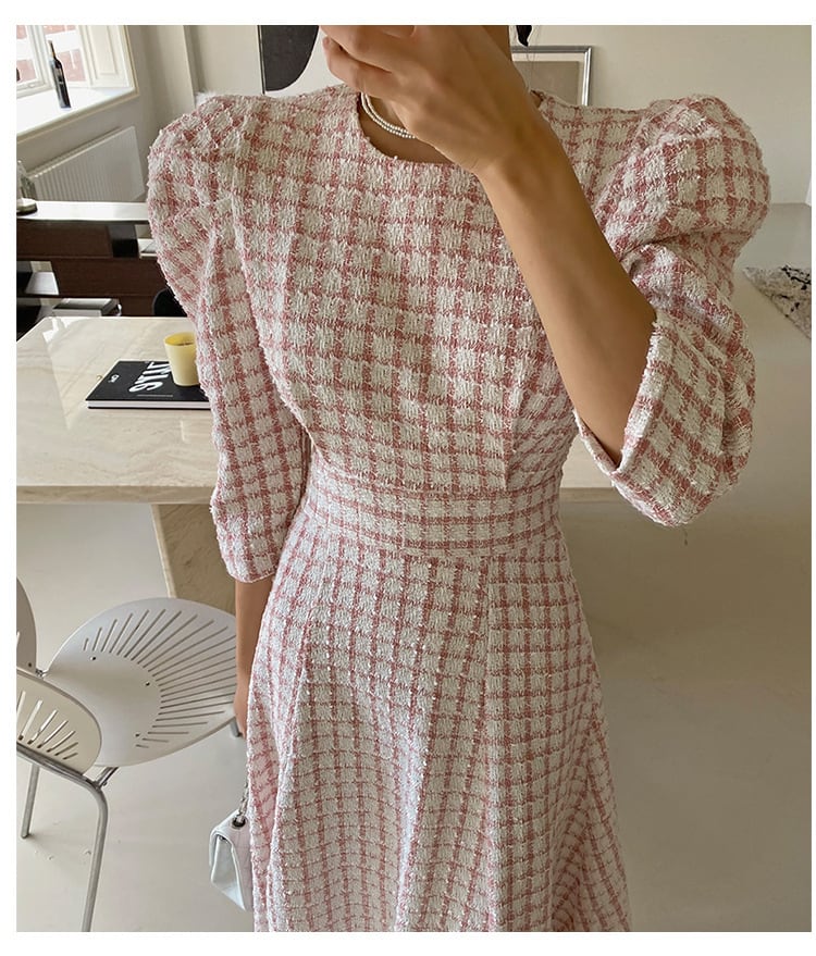 【dress】チェック柄ワンピース　M26544