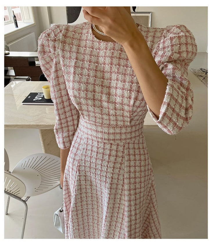 【dress】チェック柄ワンピース　M26544