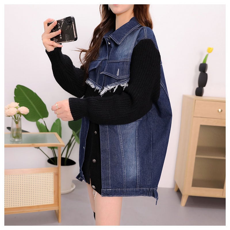 【outer】ドッキングニットカーデ　M19335