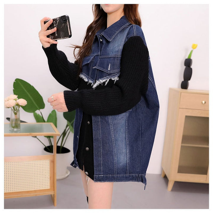 【outer】ドッキングニットカーデ　M19335