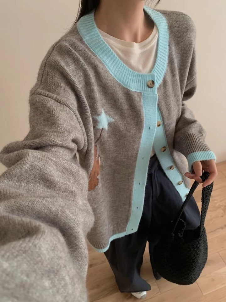 【outer】くまちゃんニットカーデ　M26336