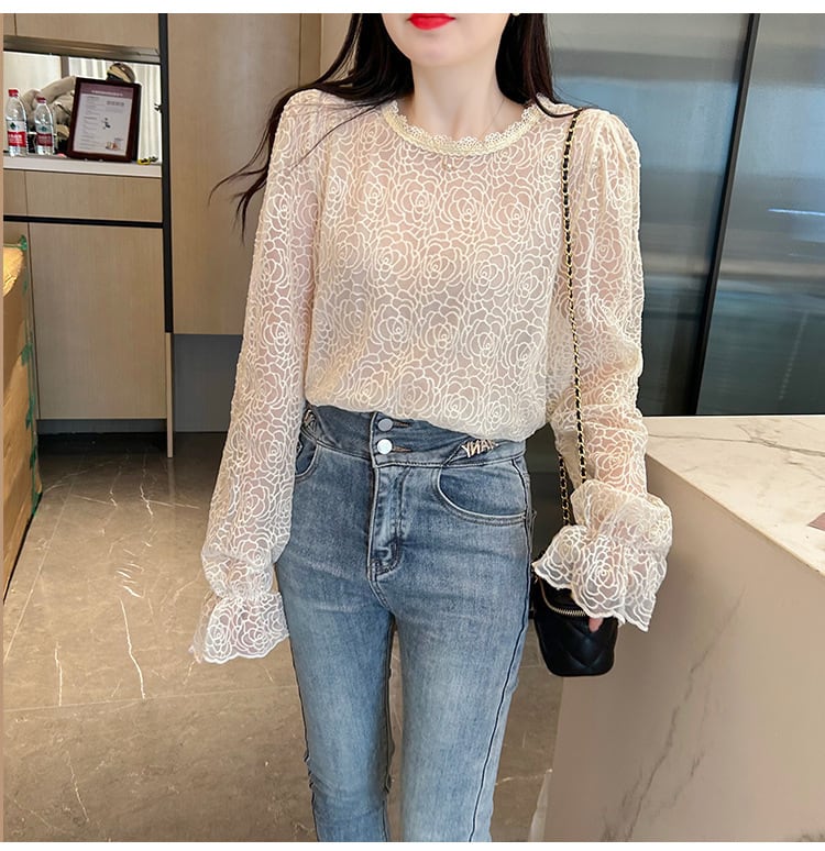 【tops】レースシャツトップス　M20983