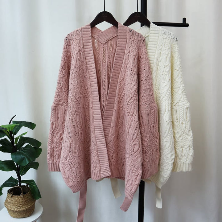 【outer】Vネックニットカーデ　M25392