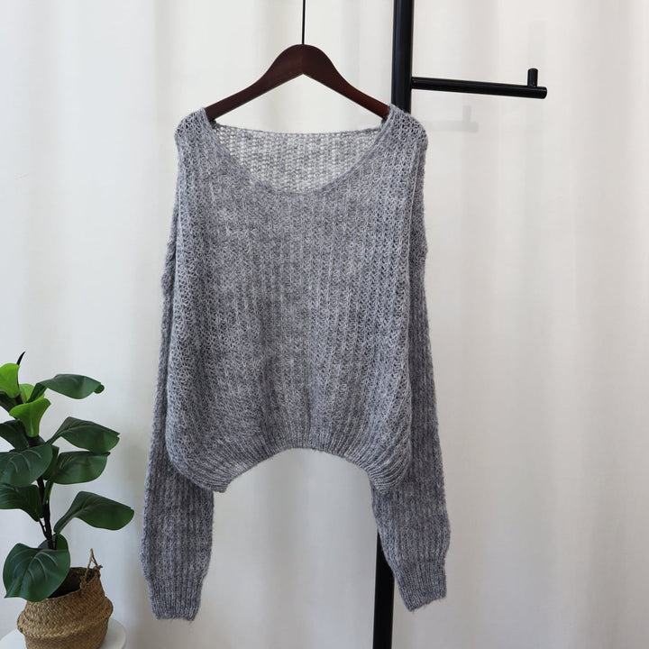 【tops】クルーネックニットセーター　M18195