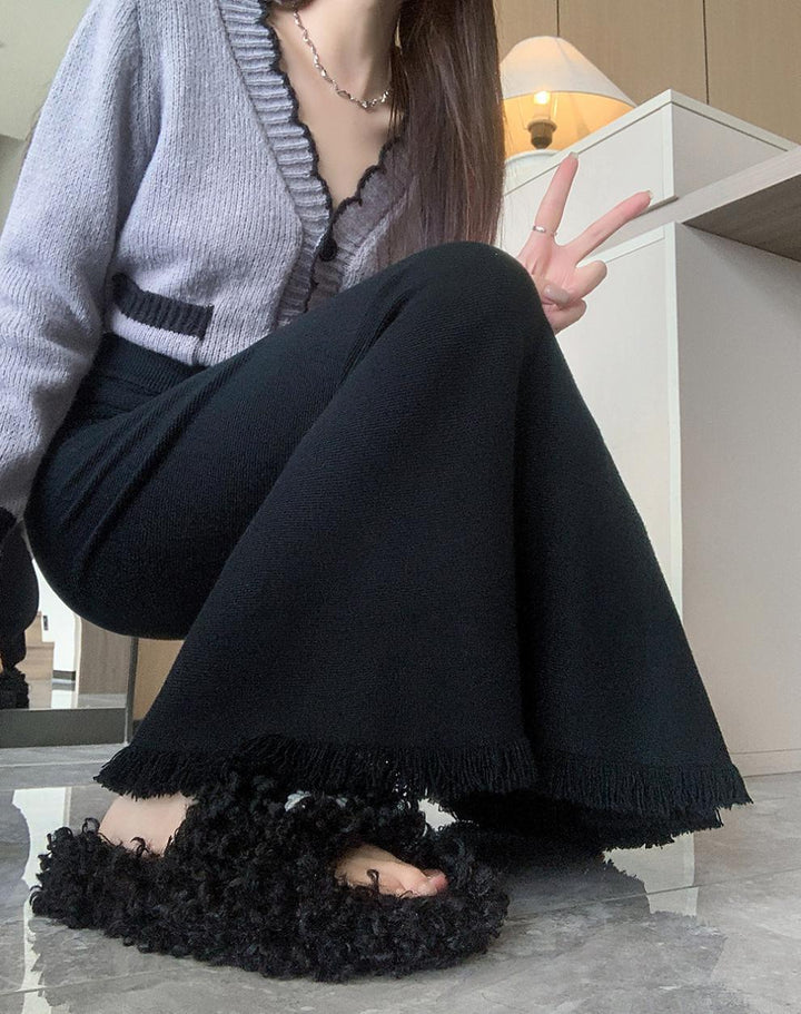 【bottoms】ニットマーメイドスカート　M25627