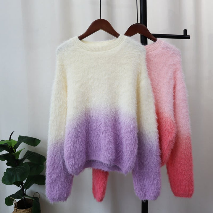 【tops】グラデーションニットセーター　M26528