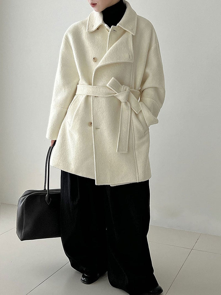 【outer】厚手防寒ウールコート Q7089