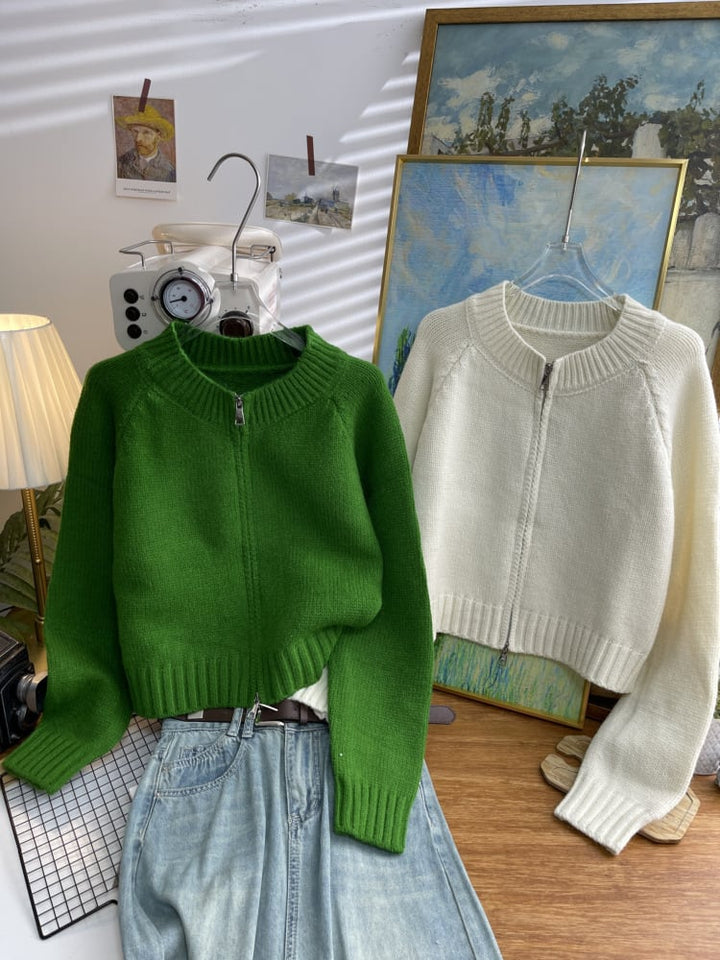 【outer】クルーネックニットカーデ　M26651