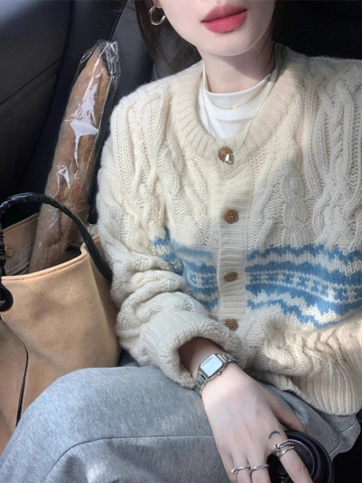 【outer】クルーネックニットカーデ　M27131