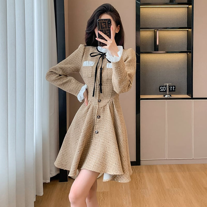 【dress】リボン付きデートワンピース　M18358