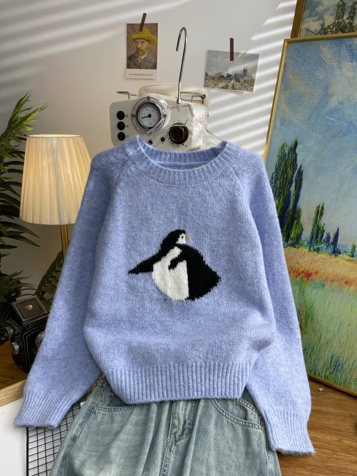 【tops】クルーネックニットセーター　M26613