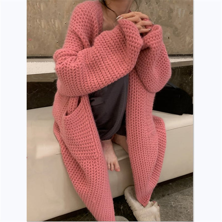 【outer】ロング丈ニットカーデ　M26831
