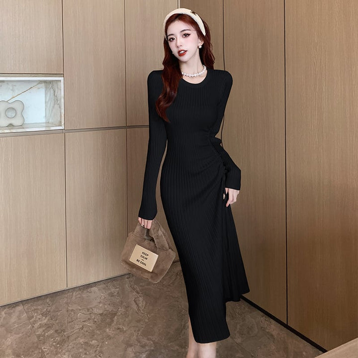 【dress】巾着ニットワンピース　M28217