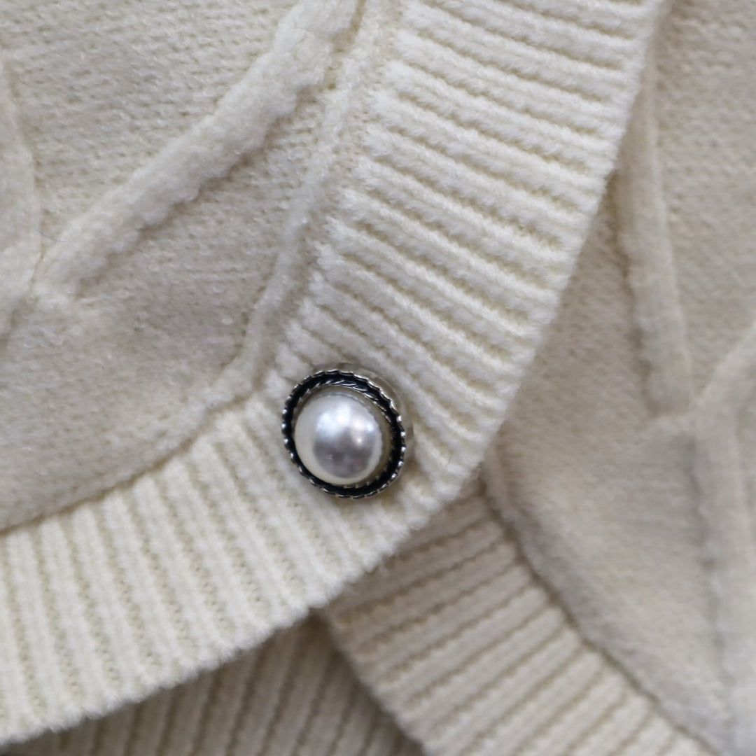 【outer】ボタンデザインニットカーデ　M18178