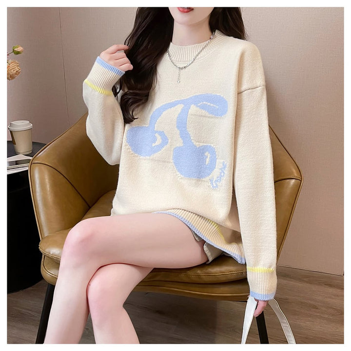 【tops】ジャカードニットセーター　M26602