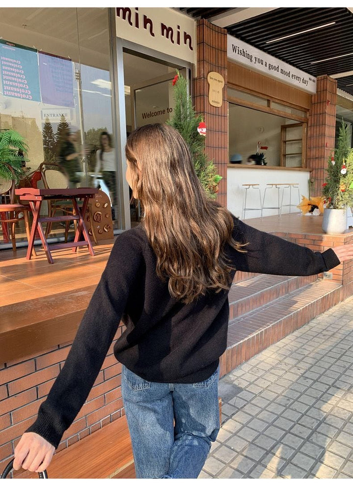 【tops】ジャカードニットセーター　M26785