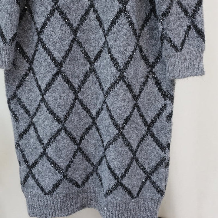 【outer】ロング丈ニットカーデ　M25412
