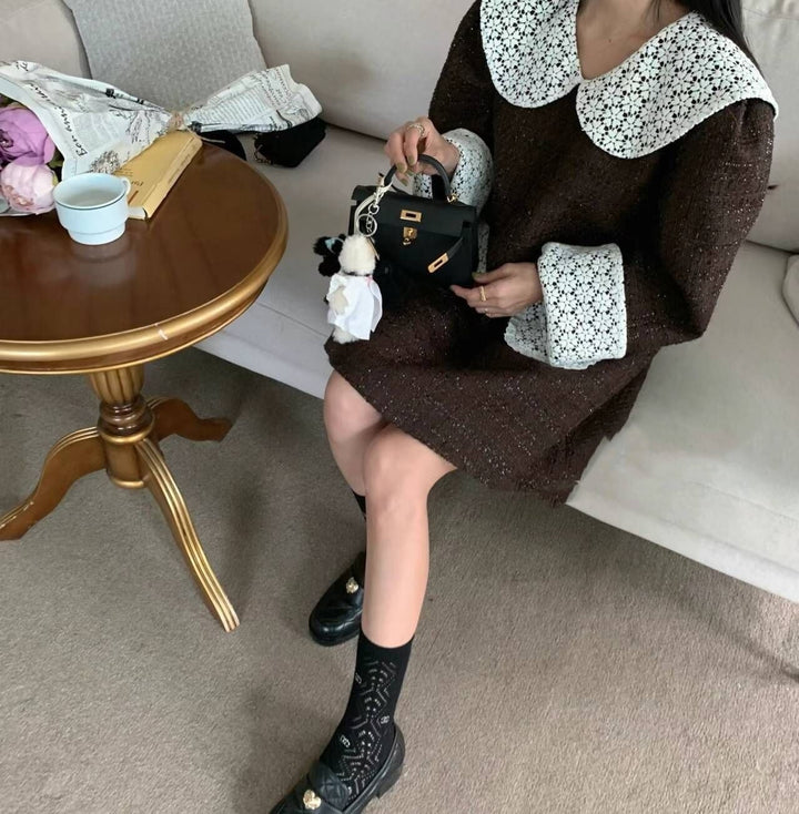 【dress】レース切り替ワンピース　M27097