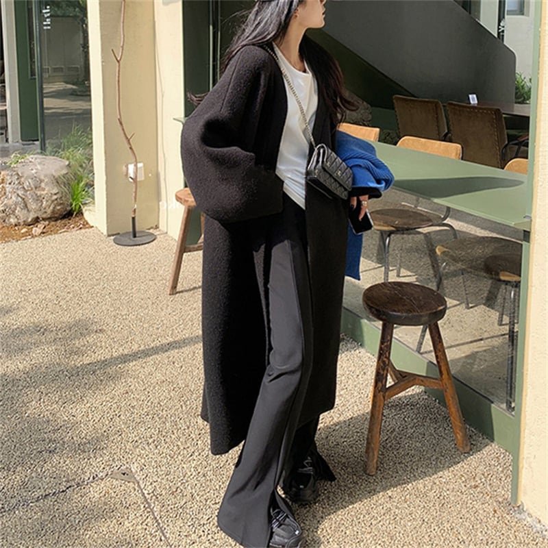 【outer】ロング丈ニットカーデ　M18409