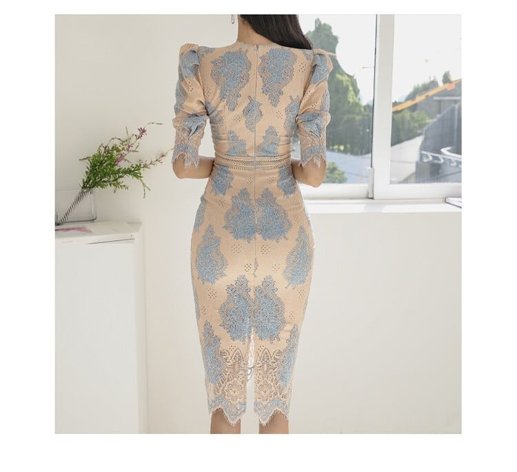 【dress】知的で品の良い♡エレガントレースワンピース　M17156