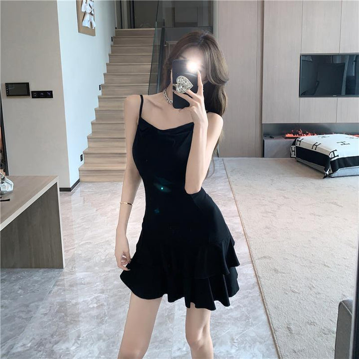 【dress】おしゃれ大人気フリルキャミワンピース着瘦せ　M16765