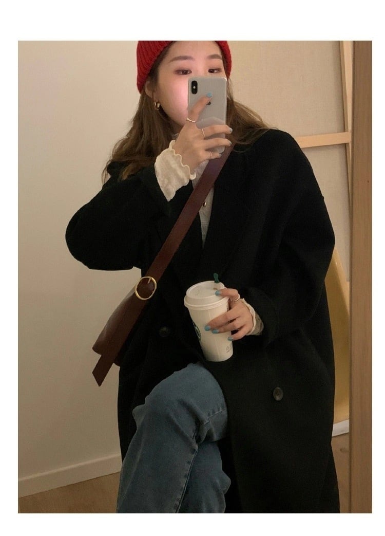 【outer】Vネックカラーコート　M17907