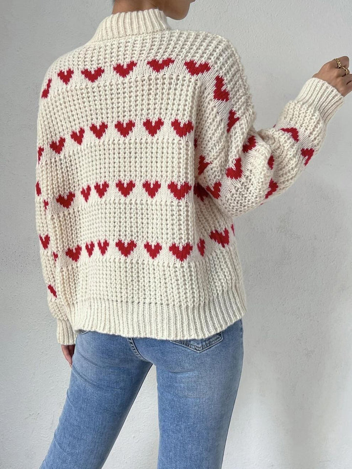 【tops】ジャカードニットセーター　M19076