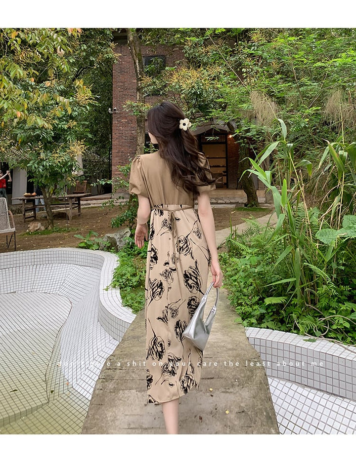 【dress】細身効果抜群♪エレガント切り替えデートワンピース　M16790