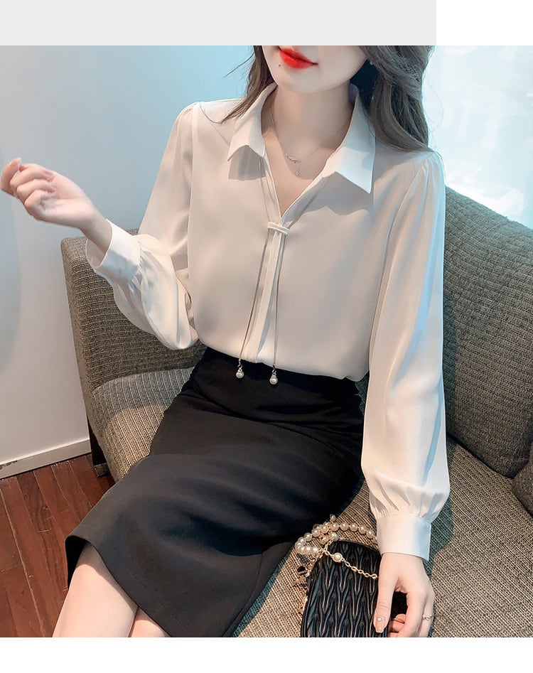 【tops】早い者勝ちOL、通勤シャツトップスゆったり　M17060