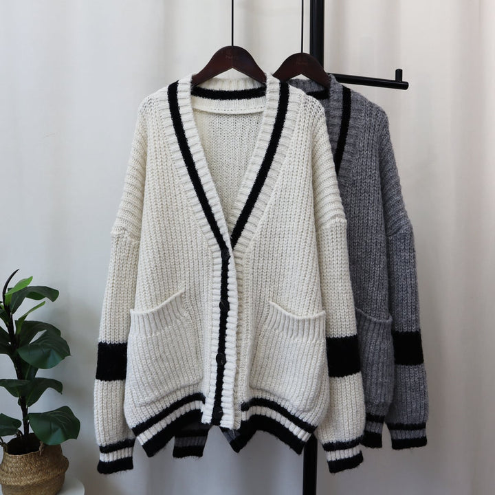 【outer】アウトポケットニットカーデ　M18278