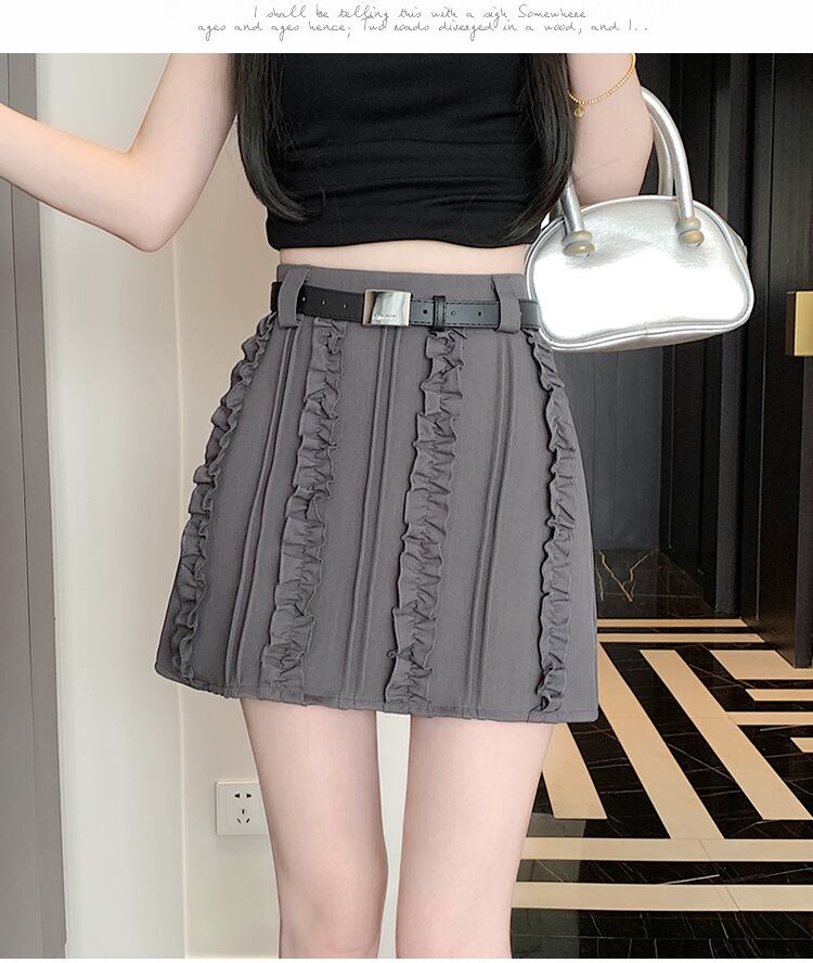 【bottoms】ハイウエストスカート　M29376