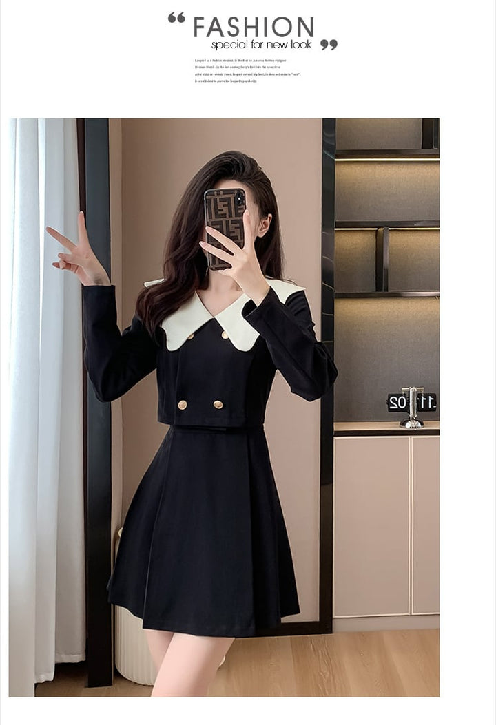 【dress】人気を独占中 エレガント切り替えワンピース　M17292