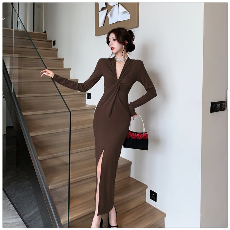 【dress】レディースファッションデートワンピース着瘦せ　M17647