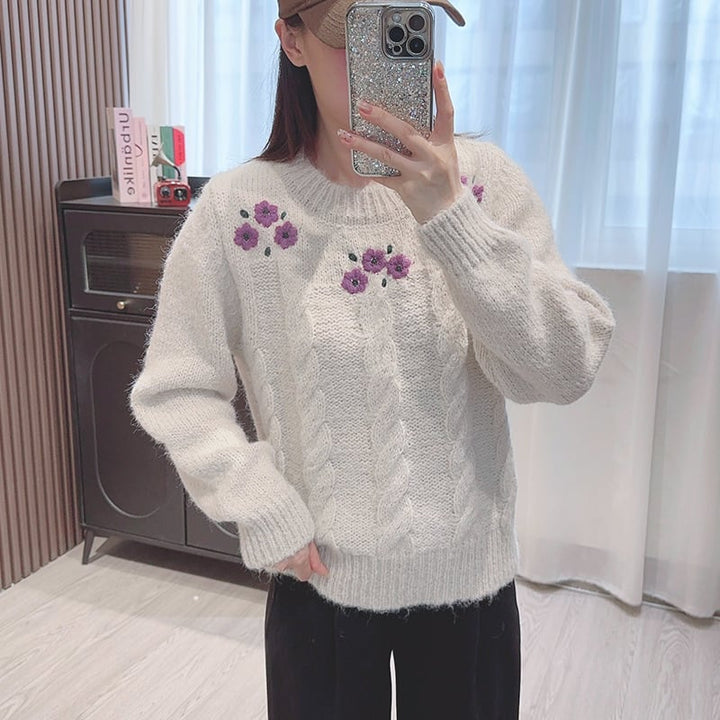 【tops】クルーネックニットセーター　M26773