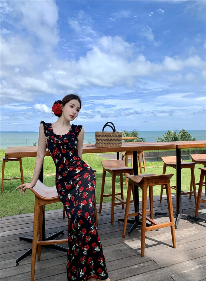 【dress】花柄ワンピース　M24907