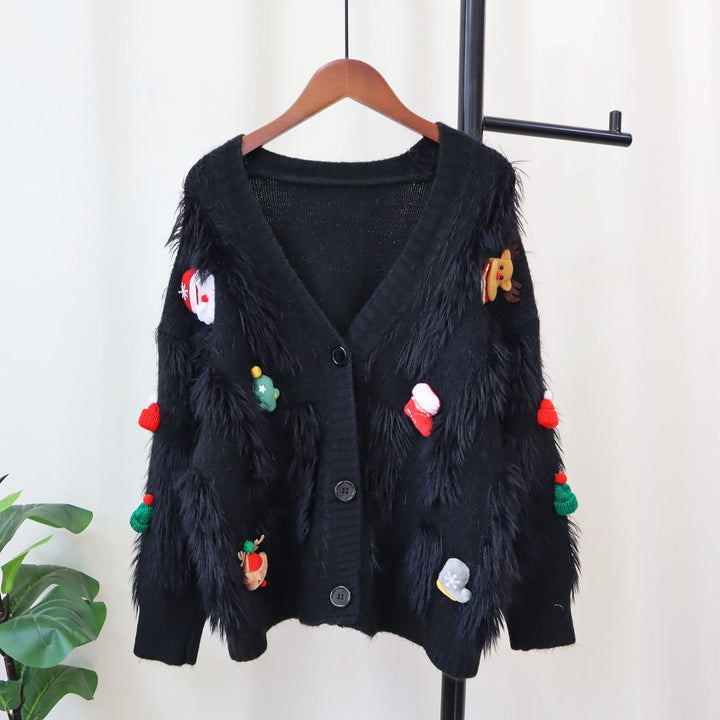 【outer】Vネックニットカーデ　M27596