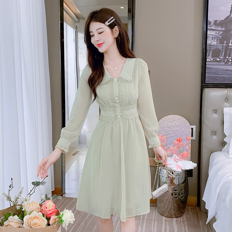 【dress】気質満点大人可愛いスウィートデートワンピース　M17644