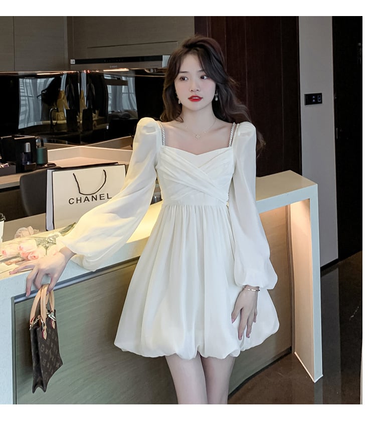 【dress】存在感 スウィートオシャレリボン付きワンピース　M17478