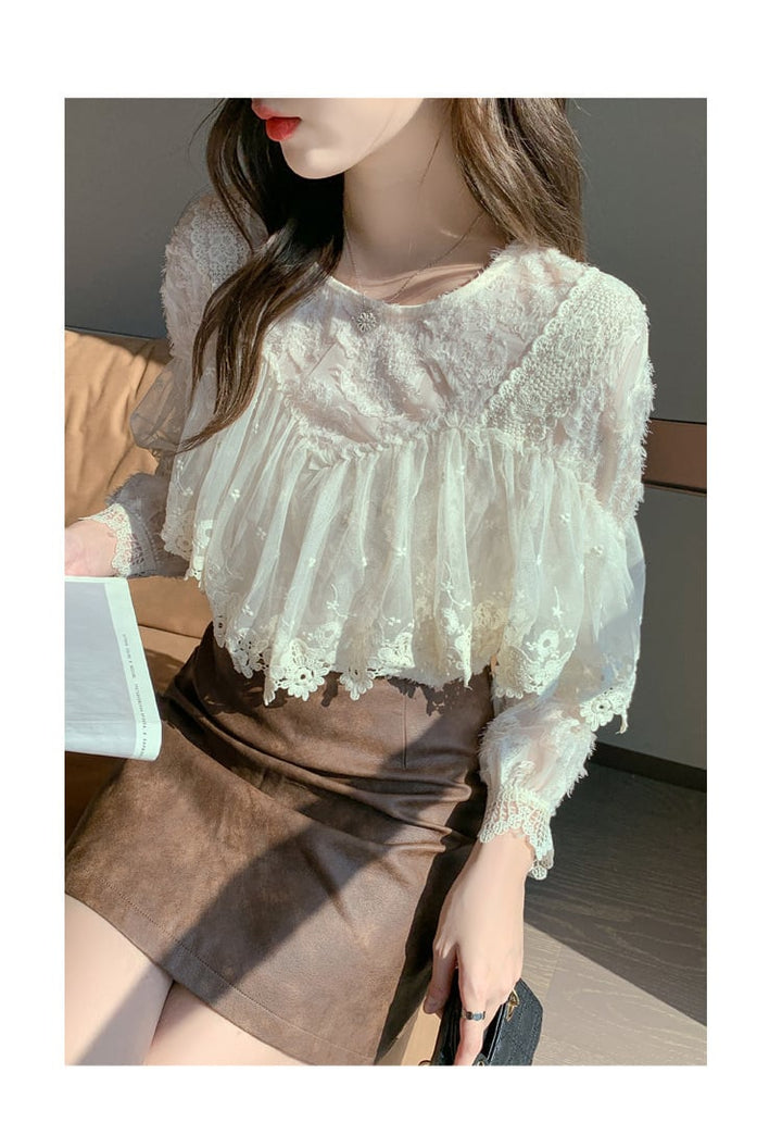 【tops】レースブラウス　M25164